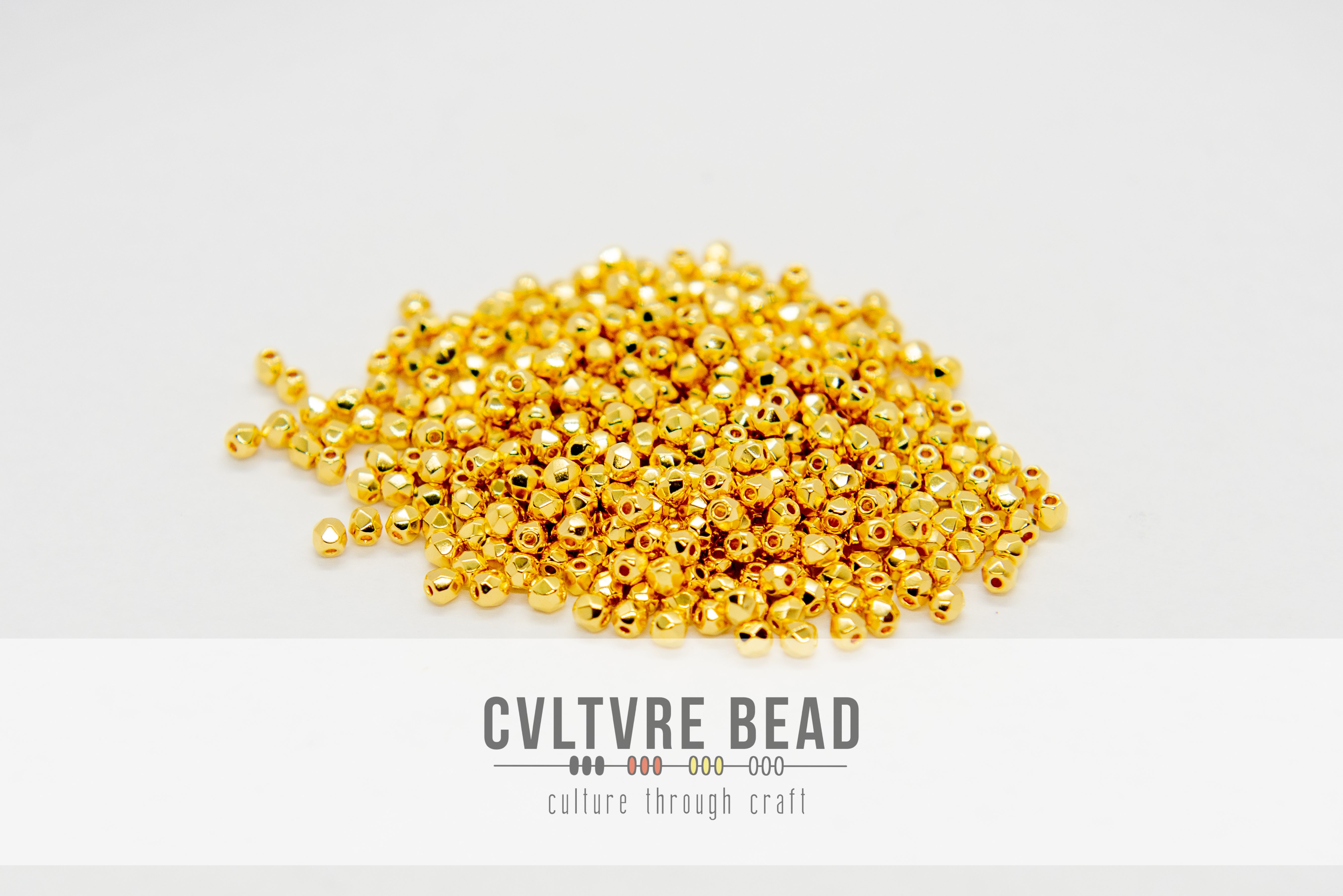 Czech Firepolished Beads - 2mm, 24kt Gold Plated